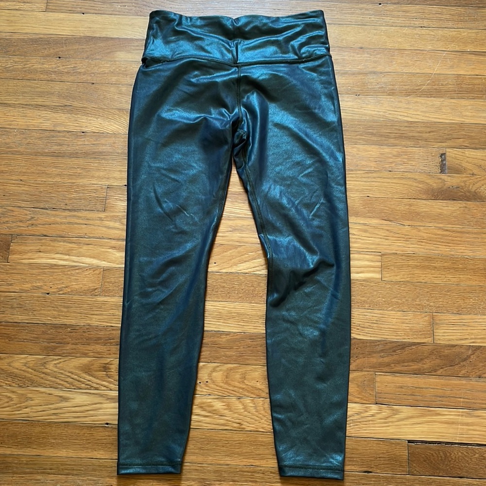 Athleta metallic leggings.